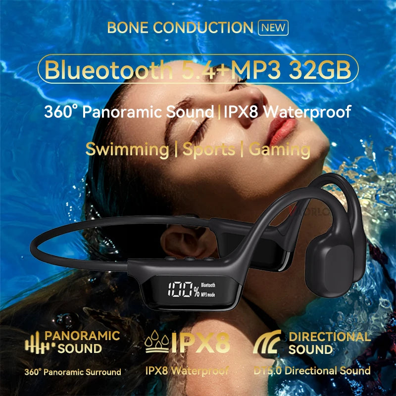 Bone Conduction Bluetooth Headphones
